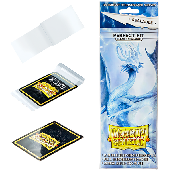 Dragon Shield: Perfect Fit Sealable Toploader Sleeves (100, Clear)