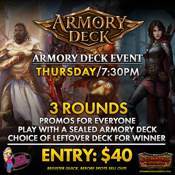 Flesh & Blood: Armory Deck Event Entry (Hosted @ TK's Boba & Creamery)