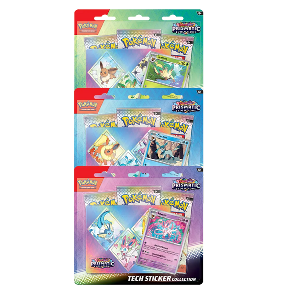 [PREORDER] Scarlet & Violet: Prismatic Evolutions - Tech Sticker Collection [Set of 3]